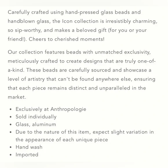 NWT Anthropologie Icon Glass Wine Stopper - Picture 3 of 3